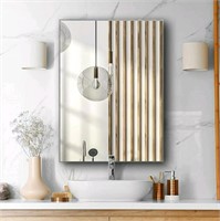 New Rectangular Wall Mount Mirror, Metal Framed Si