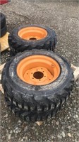 4-New 10-16.5 Skid Steer Tires and Rims