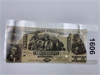 Confederate States of America $20 Bill