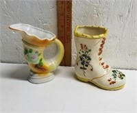 Vintage 4 Porcelain Shoe Planter  Japan