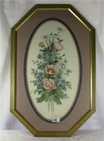 Matted and Framed Floral Print