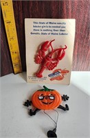 Vintage Halloween and Lobster pins