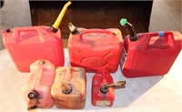 (6) Empty Poly / Plastic Gas Cans