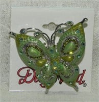 Dollywood Silver Tone Enamel/Crystals Butterfly