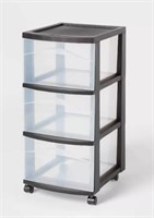 Brightroom 3 Drawer Medium Cart Black