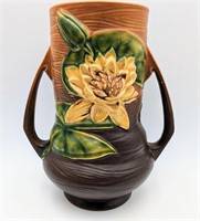 Roseville Waterlily Brown 1943 Vase