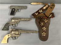 Toy Cap Guns & Holster Lot Collection