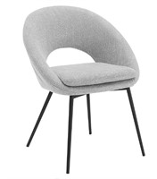 Millie Modern Scoop Accent Dining Chair Grey