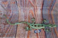 Green Lizard Metal Art
