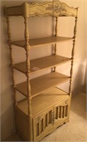 oak wood beige bookcase storage or display