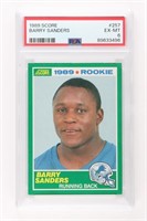 GRADED BARRY SANDERS FOOTBALL CARD