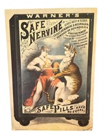 Vintage Warner's Safe Nervine Pills Ad Litho