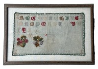 Victorian Embroidered Sampler