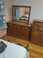 Vintage Dresser and mirror. Matching pcs sold
