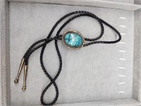 ~Sterling & Turquoise Bolo Tie