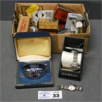 Assorted Wrist Watches - Paperweights - Etc