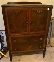 Antique Chest Of Drawers Burled Wood