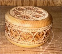 Wooden Carved Trinket Box