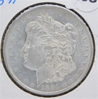 1891-O Morgan Silver Dollar, Nice Luster.