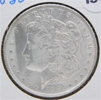 1886 Morgan Silver Dollar, Nice Luster.