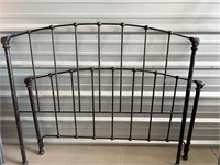Full-size cast-iron bed frame