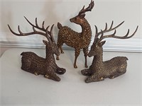 3 pc deer decor