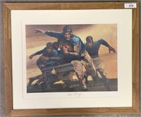 Red Grange Lithograph Signed.