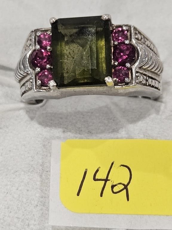 Auction 49 Rings - Sterling & Garnet