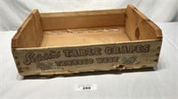 Vintage Wood & Cardboard Grapes Crate