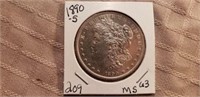 1890S Morgan Dollar MS63