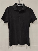 Men's solid Polo shirt black, Small