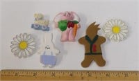 Vintage Plastic Holiday & Season Figural Pins