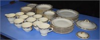 Ornately Decorated Dinnerware-9 Cups, 12 Saucers,