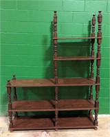 Vintage Bi-Level Entertainment Shelving