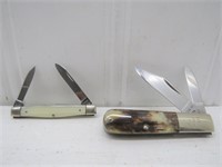 (2) Case XX Bone and Pearl Handled Pocket Knives