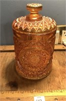 Imperial Marigold Carnival Glass Hobstar Canister