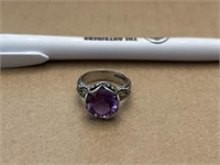 Suarti sterling .925 ring - purple stone