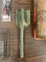 Vintage military folding shovel