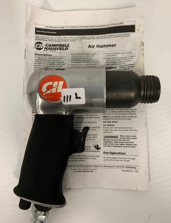 Campbell Hausfeld Short Barrel Air Hammer TL0113