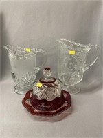 Admiral Dewey and Pattern Glass Pitchers