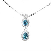 Natural London Blue Topaz Necklace