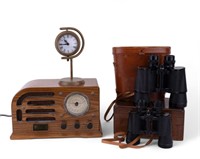 Vintage Radio, Binoculars + More