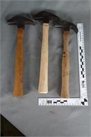 Three (3) Blue Grass farrier's hammers