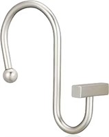 Nickel Shower Curtain Hooks, Rust Proof Shower