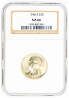 Coin 1946-S Washington Quarter NGC-MS66