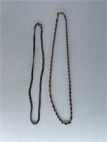 2- 925 Sterling Silver Necklaces 11.5G