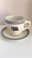 Cup & Saucer - Wabash Rail Road (Banner Pattern)