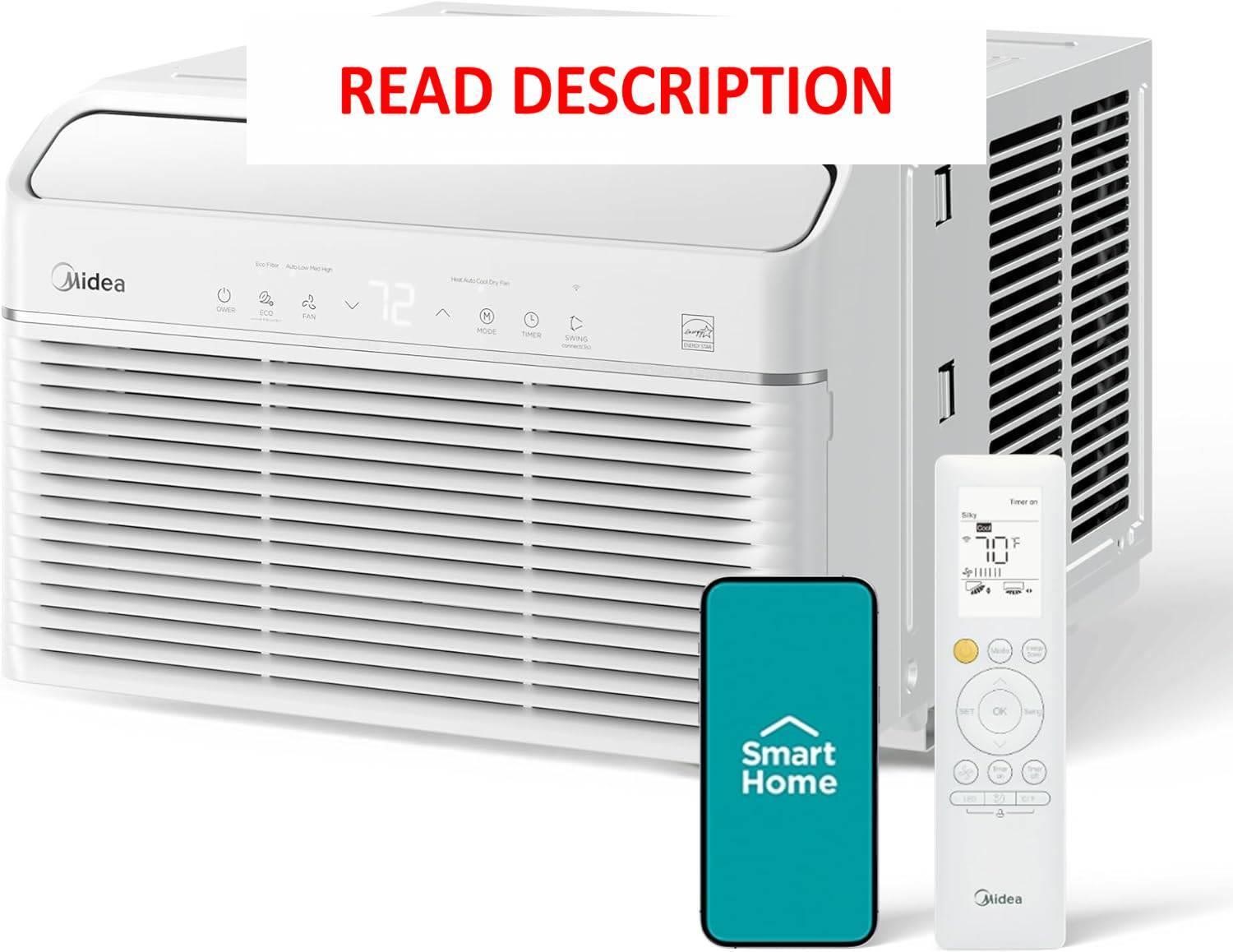 Midea 8000 BTU Window AC with Heat  Quiet