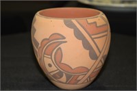Native American Clay Planter Signed Galhupin 4