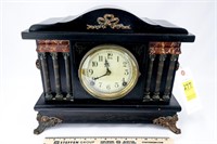 Vintage Sessions Pillar Front Mantle Clock